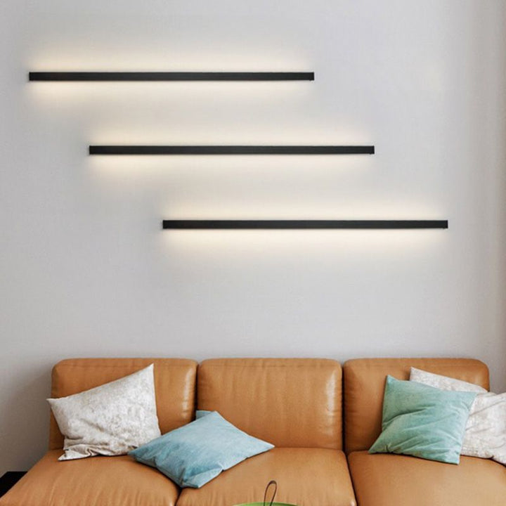 Minimalistyczna liniowa lampa ścienna LED – nastrojowe oświetlenie