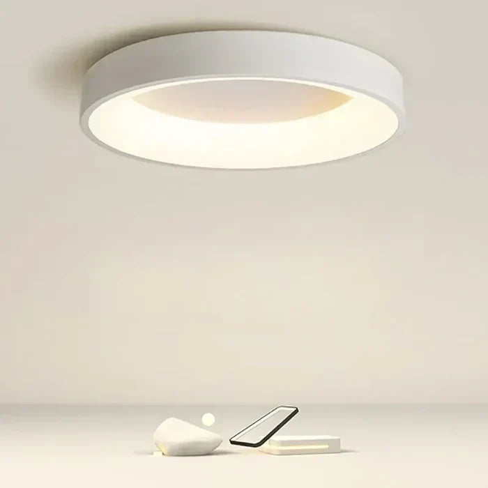 Okrągła lampa sufitowa LED – styl skandynawski