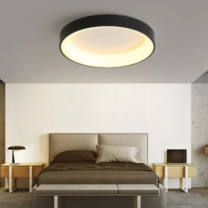 Okrągła lampa sufitowa LED – styl skandynawski
