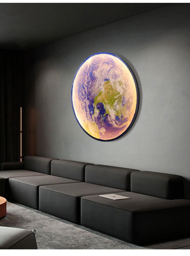 3D lampa sufitowa lub ścienna LED Księżyc albo Ziemia