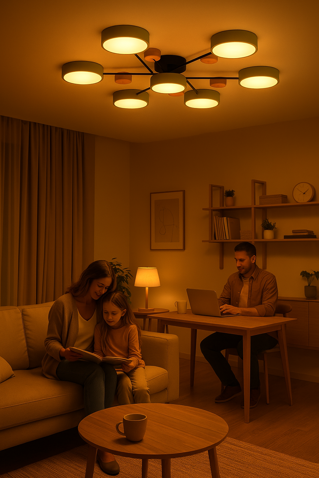 Skandynawska lampa sufitowa – gałęziowy design