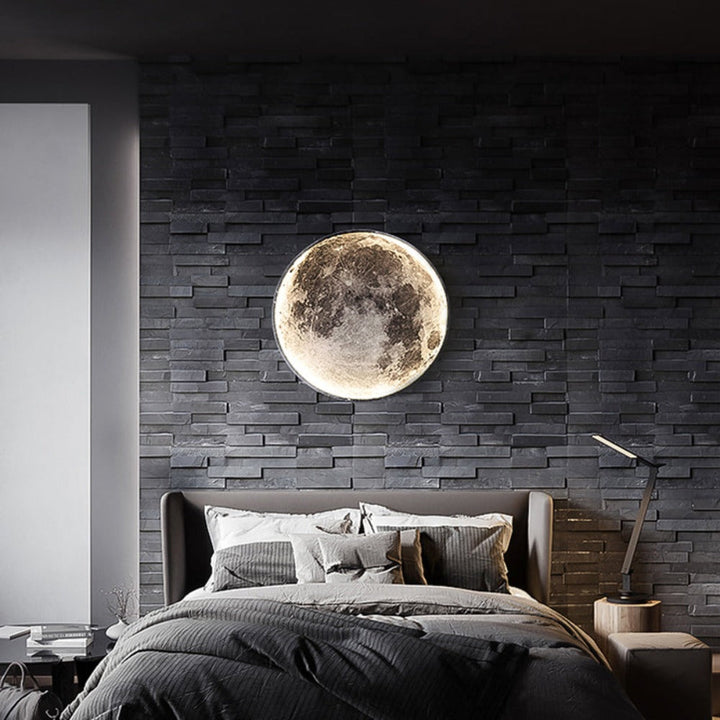 3D lampa sufitowa lub ścienna LED Księżyc albo Ziemia