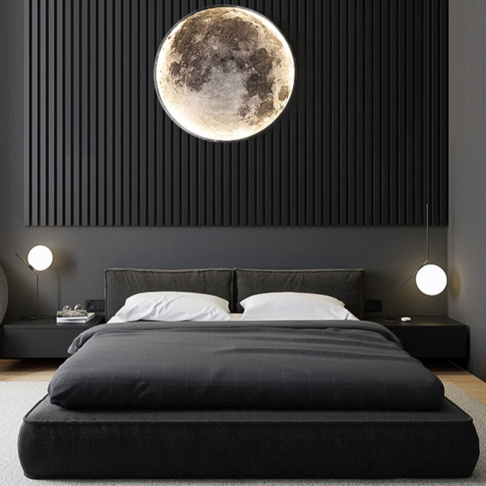 3D lampa sufitowa lub ścienna LED Księżyc albo Ziemia