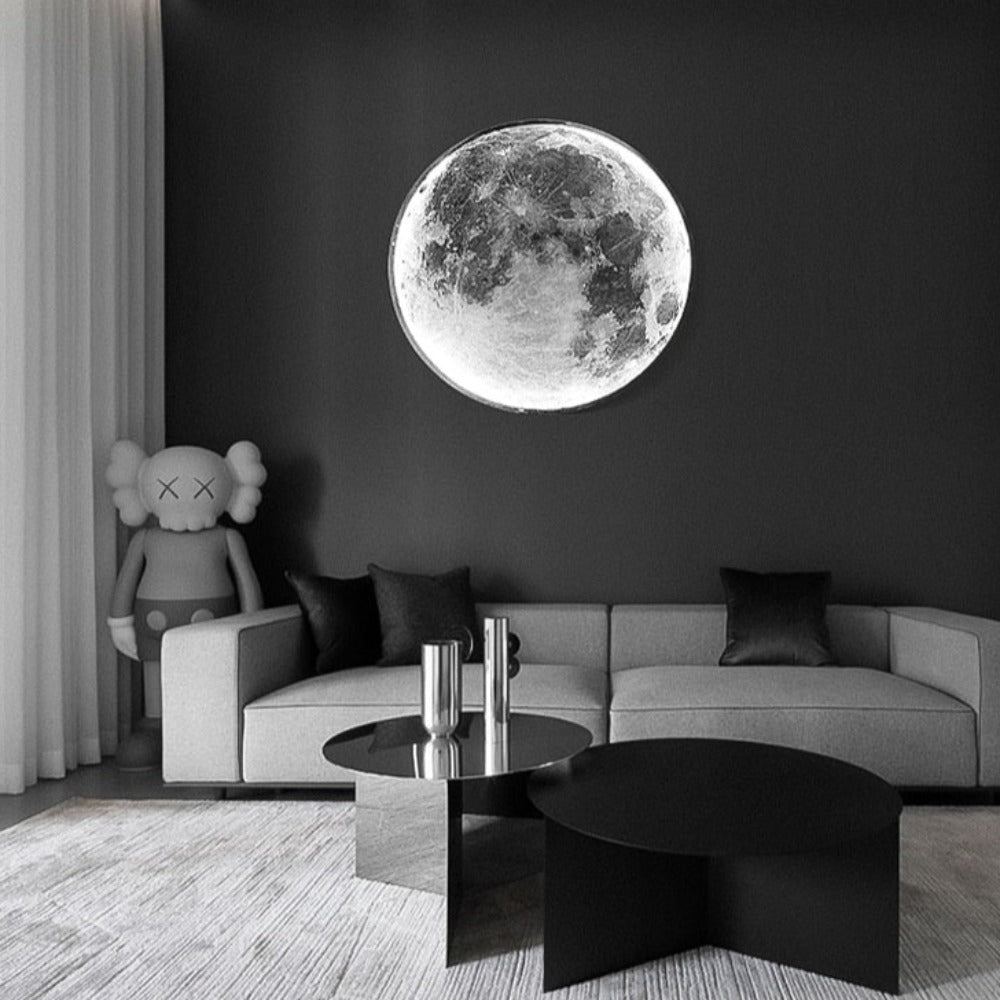 3D lampa sufitowa lub ścienna LED Księżyc albo Ziemia